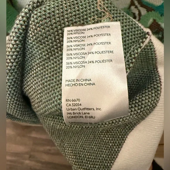 Anthropologie Maeve Harmon Jacquard Sweater Tee Cream Size Medium New With Tags - Picture 5 of 5